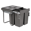 Austen & Co. 68L Pull Out Cupboard Kitchen Bin - 3 Compartments