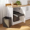 Austen & Co. 40L Built-In Hinged Cupboard Kitchen Bin - 2 Compartments