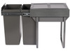 Austen & Co. 60L Built-In Hinged Cupboard Kitchen Bin - 2 Compartments