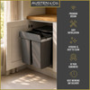 Austen & Co. 68L Built-In Hinged Cupboard Kitchen Bin - 4 Compartments