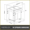 Austen & Co. 60L Pull Out Cupboard Kitchen Bin - 2 Compartments