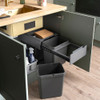 Caple Base Mounted 36L Duo Slide Out Bin