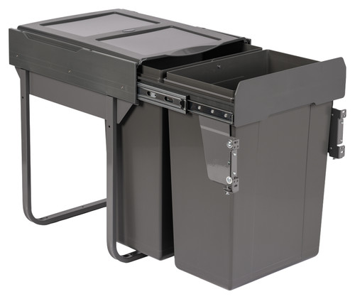 Austen & Co. 60L Pull Out Cupboard Kitchen Bin - 2 Compartments