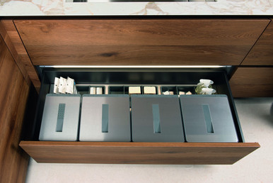 Tecnoinox Grey TECNOBIG.90 Drawer Built-In Bin