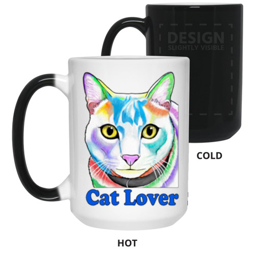 Cat Lover Tabby Cat Design 15 oz. Color Changing Mug