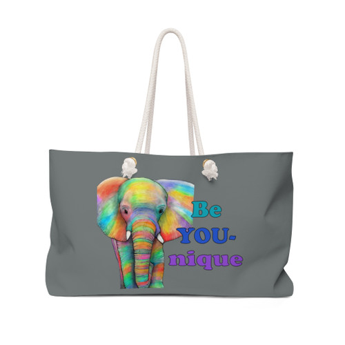 Be YOU-nique Colorful Elephant Design Weekender Bag