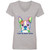 I Love My Boston Terrier Design Ladies' V-Neck T-Shirt