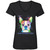 I Love My Boston Terrier Design Ladies' V-Neck T-Shirt