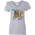 Live a Colorful Life Zebra Design Ladies' 5.3 oz. V-Neck T-Shirt