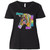 Live a Colorful Life Zebra Design Ladies' Curvy V-Neck T-Shirt