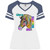 Live a Colorful Life Zebra Design Ladies' Game V-Neck T-Shirt