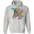 Live a Colorful Life Zebra Design  Pullover Hoodie