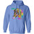 Live a Colorful Life Zebra Design  Pullover Hoodie