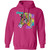 Live a Colorful Life Zebra Design  Pullover Hoodie