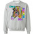 Live a Colorful Life Zebra Design Crewneck Pullover Sweatshirt