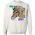 Live a Colorful Life Zebra Design Crewneck Pullover Sweatshirt