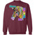 Live a Colorful Life Zebra Design Crewneck Pullover Sweatshirt