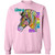Live a Colorful Life Zebra Design Crewneck Pullover Sweatshirt Z65