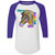 Live Colorful Life Zebra Design Colorblock Raglan Jersey Shirt