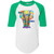 Be YOU-nique Colorful Elephant Design Youth Colorblock Raglan Jersey T-shirt