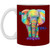 Be YOU-nique Colorful Elephant Design 11 oz. White Mug