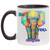 Be YOU-nique Colorful Elephant Design 11 oz. Accent Mug