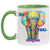 Be YOU-nique Colorful Elephant Design 11 oz. Accent Mug