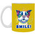 Smile! Smiling Dog Boston Terrier Design 11 oz. White Mug