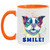 Smile! Smiling Dog Boston Terrier Design 11 oz. Accent Mug