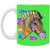 Lilve a Colorful life Zebra Design 11 oz. White Mug