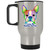 I Love My Boston Terrier Silver Stainless Steel Travel Mug