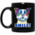 Smile! Smiling Dog Boston Terrier Design 11 oz. Black Mug