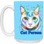 Cat Person Tabby Cat Design with dots 15 oz. White Mug