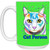 Cat Person Tabby Cat Design with dots 15 oz. White Mug