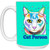 Cat Person Tabby Cat Design with dots 15 oz. White Mug