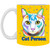 Cat Person Tabby Cat Design with dots 11 oz. White Mug