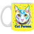 Cat Person Tabby Cat Design with dots 11 oz. White Mug