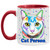 Cat Person Tabby Cat Design with dots 11 oz. Accent Mug