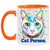 Cat Person Tabby Cat Design with dots 11 oz. Accent Mug