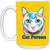 Cat Person Tabby Cat Design 15 oz. White Mug