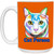 Cat Person Tabby Cat Design 15 oz. White Mug