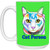 Cat Person Tabby Cat Design 15 oz. White Mug