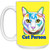 Cat Person Tabby Cat Design 15 oz. White Mug