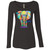Be YOU-nique Colorful Elephant Design Womens' Triblend LS Scoop