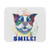 Smile! Smiling Dog Boston Terrier Design Mouse Pad - White