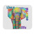 Live a Colorful Life Elephant Design Mouse Pad - White