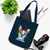 I Love My Boston Terrier Design Organic Canvas Tote Bag