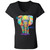 Be YOU-nique Colorful Elephant Design Womens' Jersey V-Neck T-Shirt