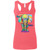 Be YOU-nique Colorful Elephant Design Womens' Softstyle Racerback Tank