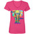 Be YOU-nique Colorful Elephant Design Womens' V-Neck T-Shirt